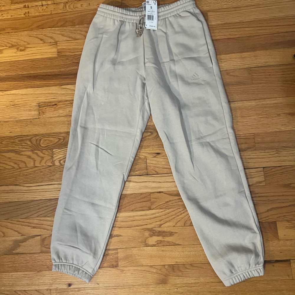 adidas Men's Light Beige Joggers